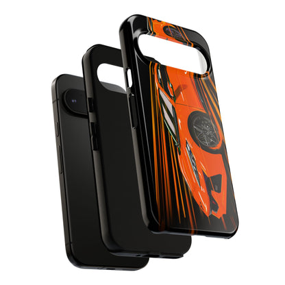 Orange C8 corvette Z06 iPhone 18 17 16 15 14 13 12 Pro  Samsung Galaxy Pixel