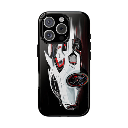 White Type-r civic Case iPhone 18 17 16 15 14 13 12 Pro Samsung Galaxy Pixel