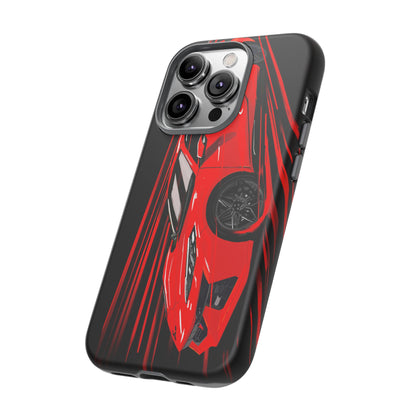 Red C8 corvette Z06 Case iPhone 18 17 16 15 14 13 12 11 Pro Samsung Galaxy Pixel