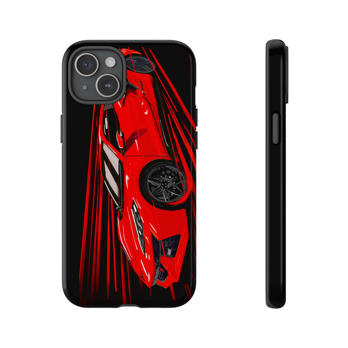 Red C8 corvette Z06 Case iPhone 18 17 16 15 14 13 12 11 Pro Samsung Galaxy Pixel