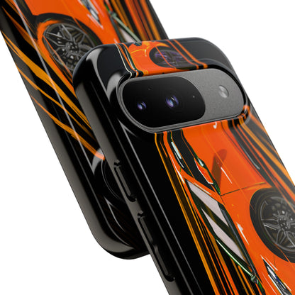 Orange C8 corvette Z06 iPhone 18 17 16 15 14 13 12 Pro  Samsung Galaxy Pixel