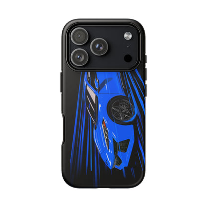 Blue Corvette C8 z06 Design for iPhone 18 17 16 15 14 13 Pro Max