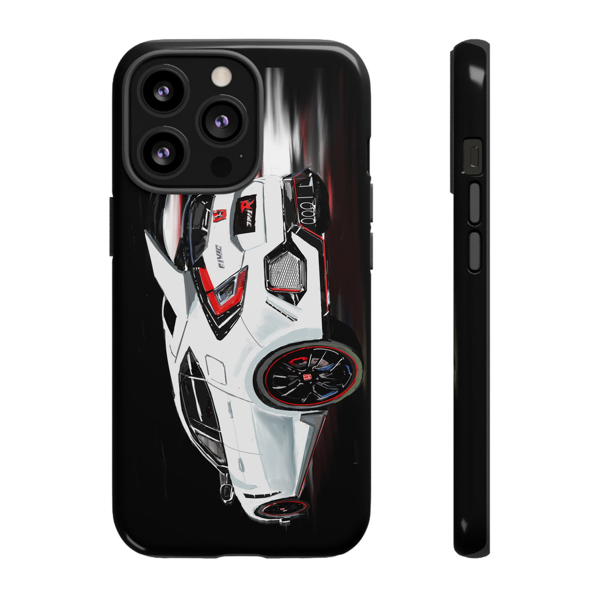 White Type-r civic Case iPhone 18 17 16 15 14 13 12 Pro Samsung Galaxy Pixel