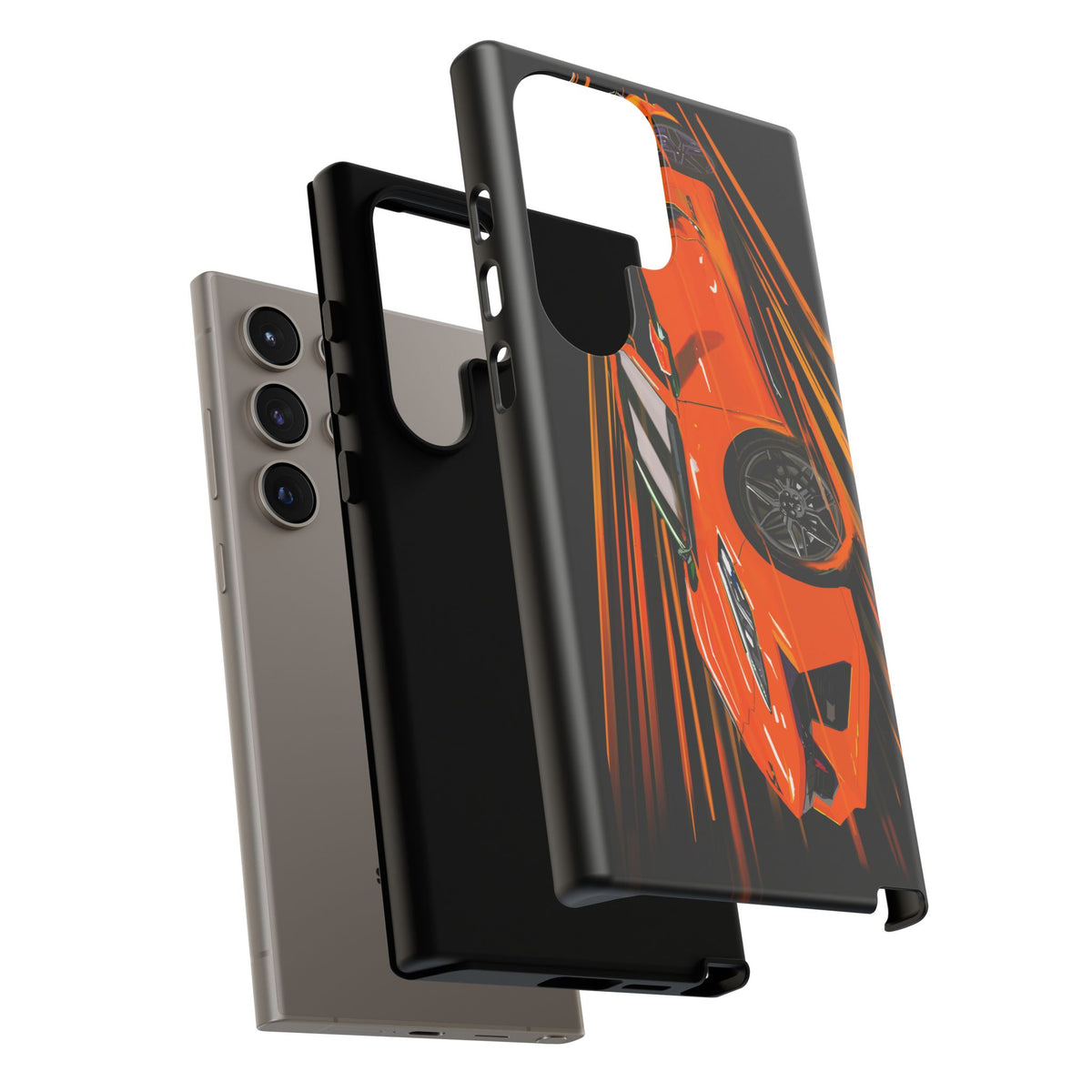 Orange C8 corvette Z06 iPhone 18 17 16 15 14 13 12 Pro  Samsung Galaxy Pixel