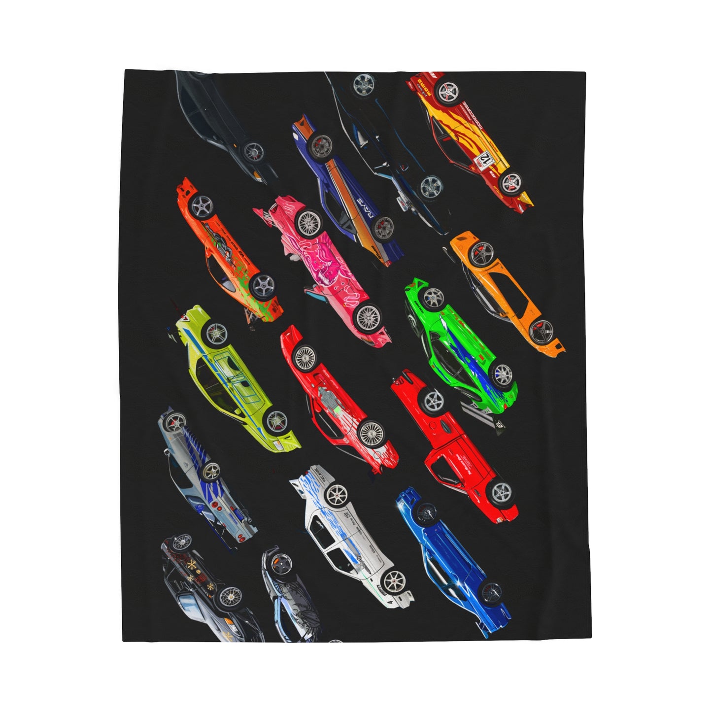 Fast and furious JDM movie cars Velveteen Plush Blanket
