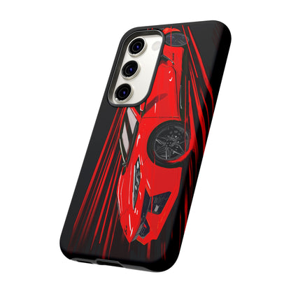 Red C8 corvette Z06 Case iPhone 18 17 16 15 14 13 12 11 Pro Samsung Galaxy Pixel