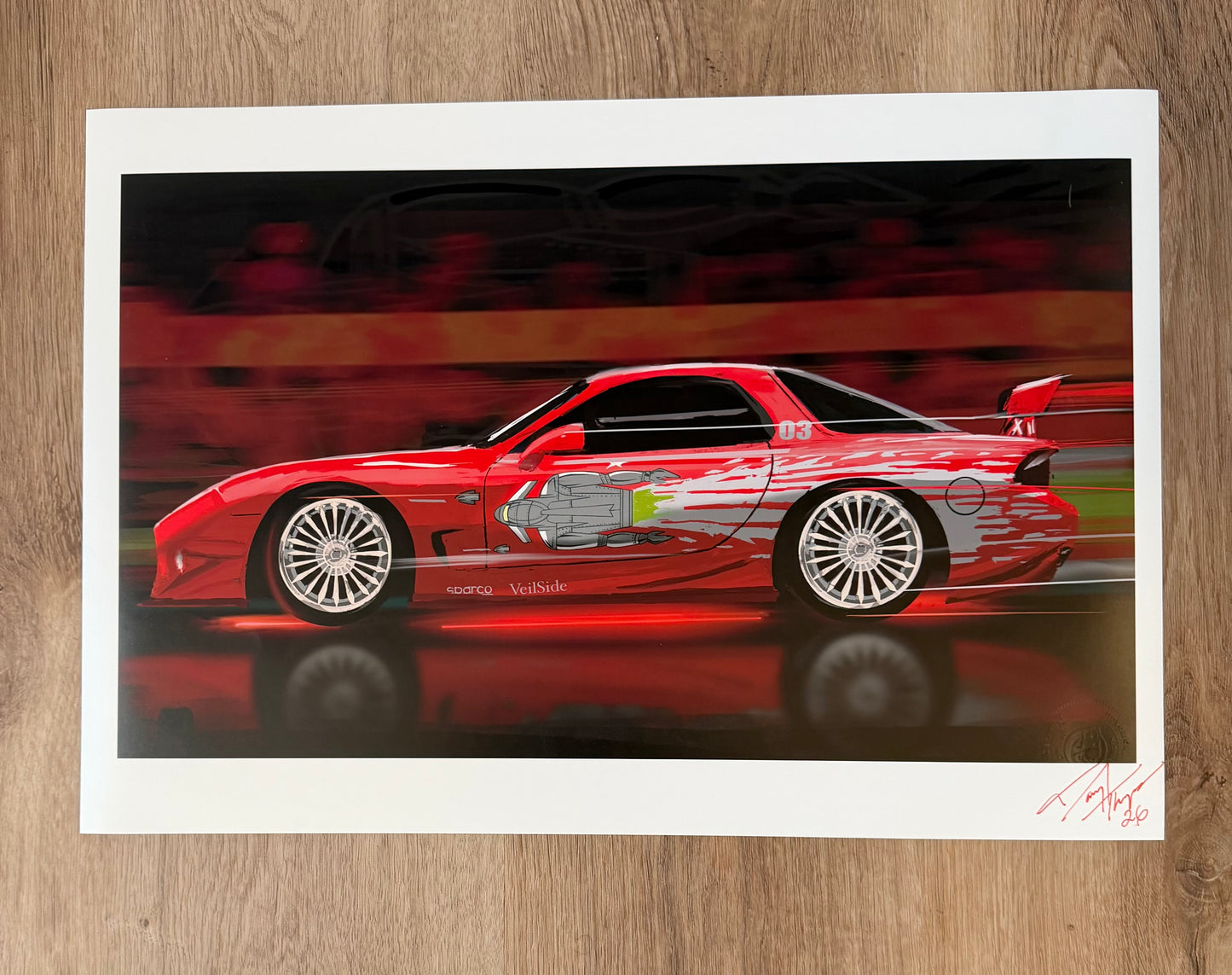 Dom’s Mazda rx7 Giclee print