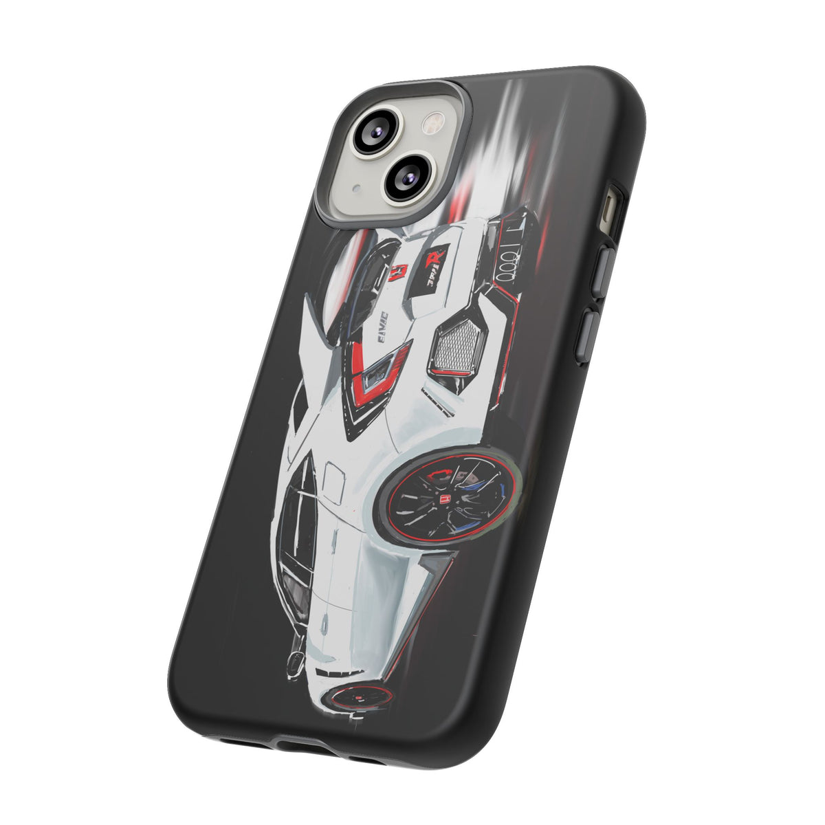 White Type-r civic Case iPhone 18 17 16 15 14 13 12 Pro Samsung Galaxy Pixel