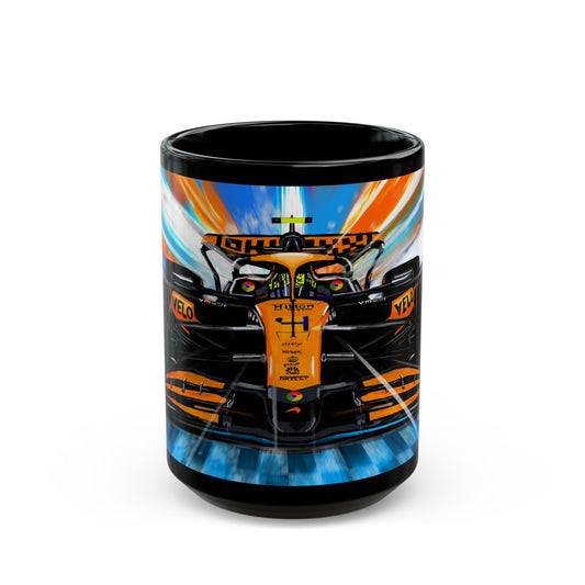 Lando Norris McLaren Racing winner Formula 1 Black Mug coffee  tea(11oz, 15oz)