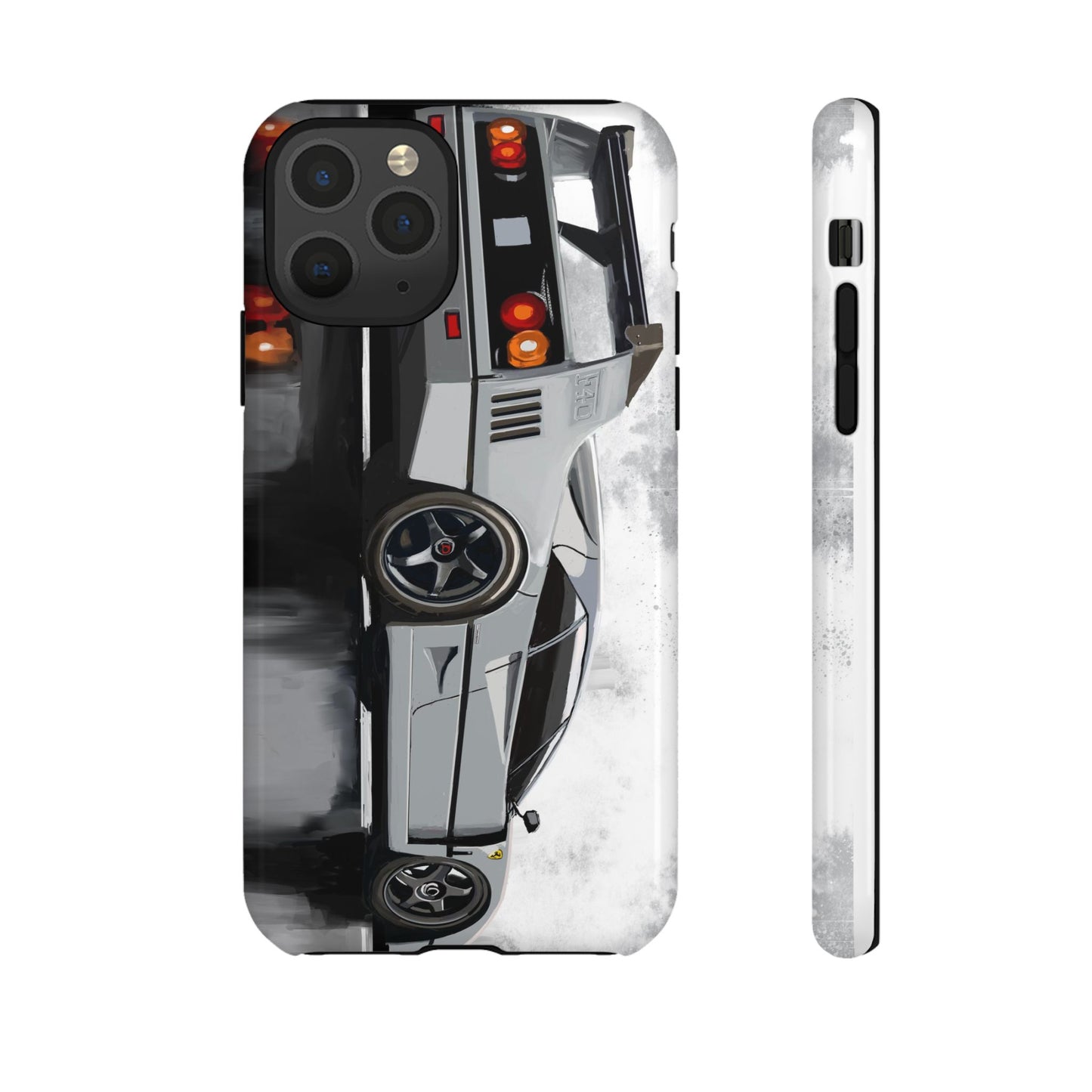 Gray Ferrari F40 Case iPhone 16 15 14 13 12 11 Pro max Samsung Galaxy Pixel