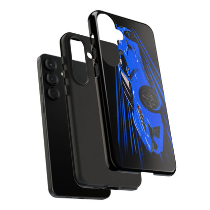 Blue Corvette C8 z06 Design for iPhone 18 17 16 15 14 13 Pro Max