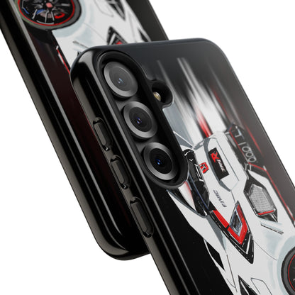 White Type-r civic Case iPhone 18 17 16 15 14 13 12 Pro Samsung Galaxy Pixel