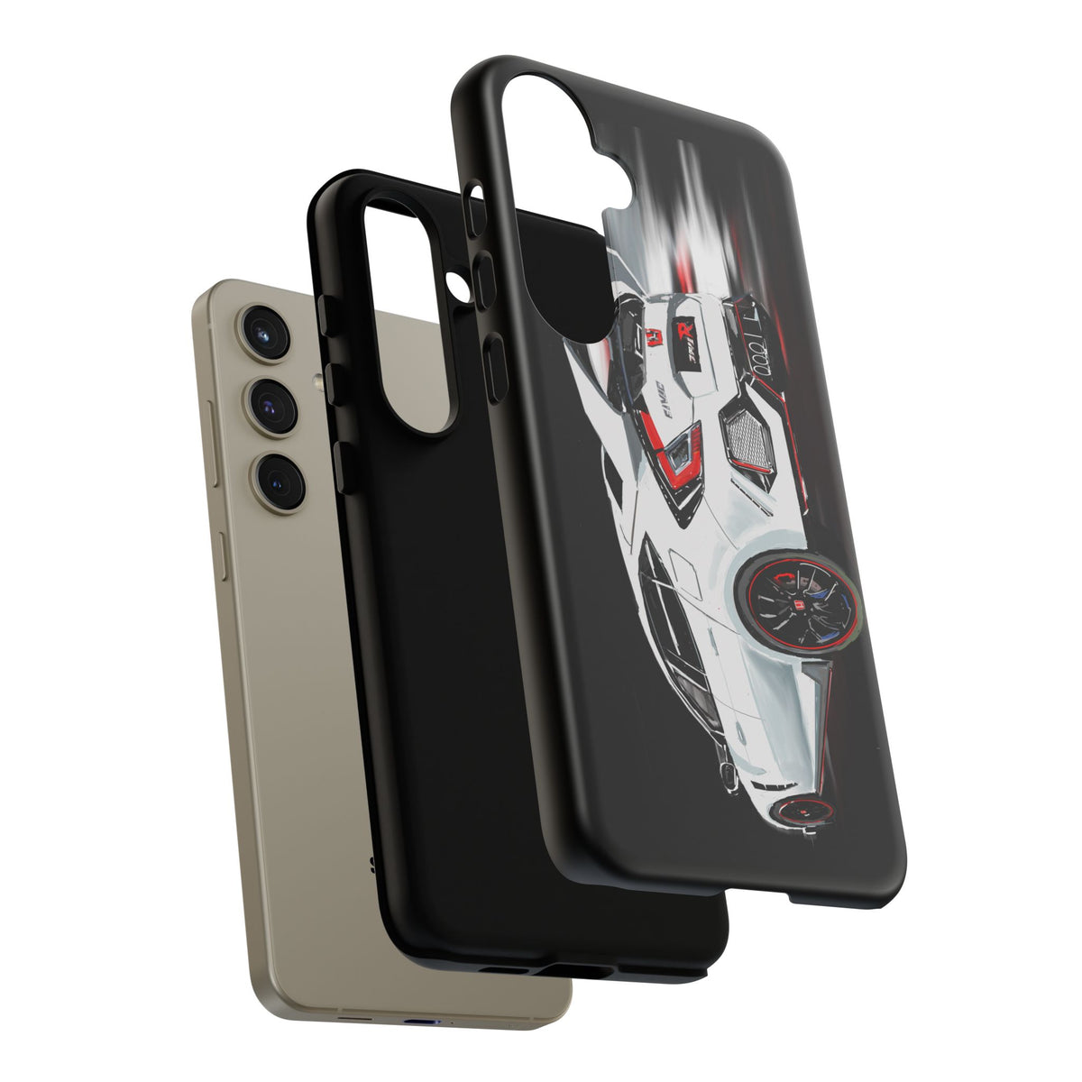 White Type-r civic Case iPhone 18 17 16 15 14 13 12 Pro Samsung Galaxy Pixel