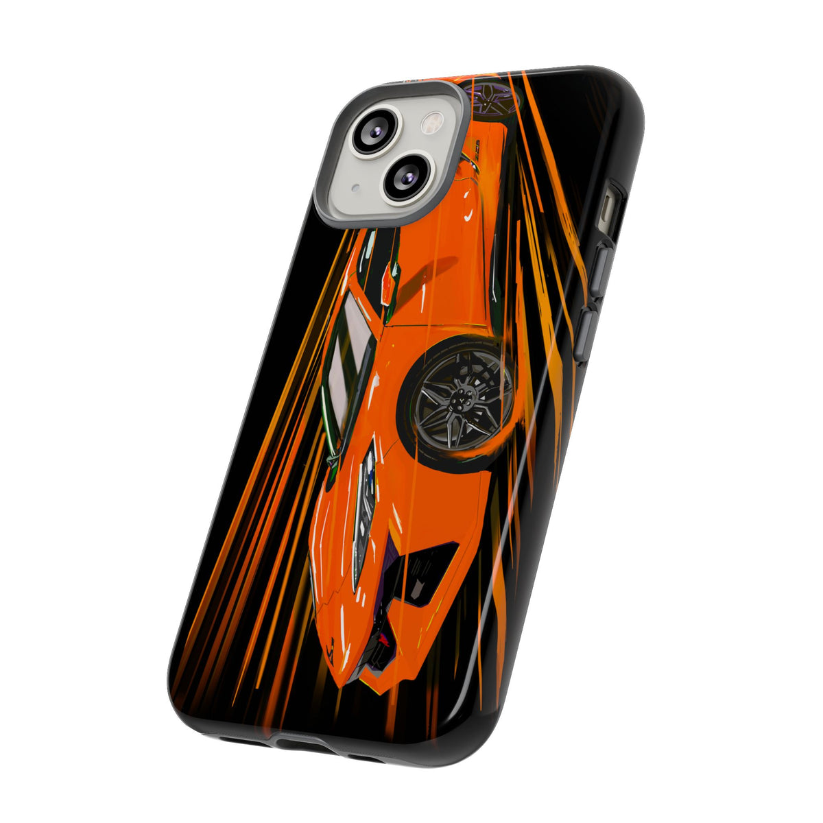 Orange C8 corvette Z06 iPhone 18 17 16 15 14 13 12 Pro  Samsung Galaxy Pixel