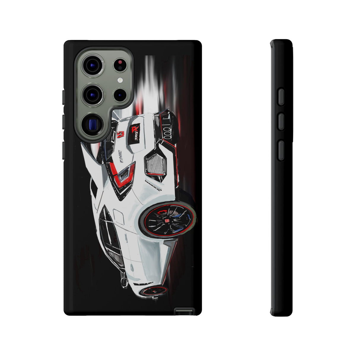 White Type-r civic Case iPhone 18 17 16 15 14 13 12 Pro Samsung Galaxy Pixel