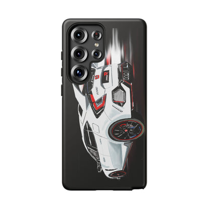 White Type-r civic Case iPhone 18 17 16 15 14 13 12 Pro Samsung Galaxy Pixel