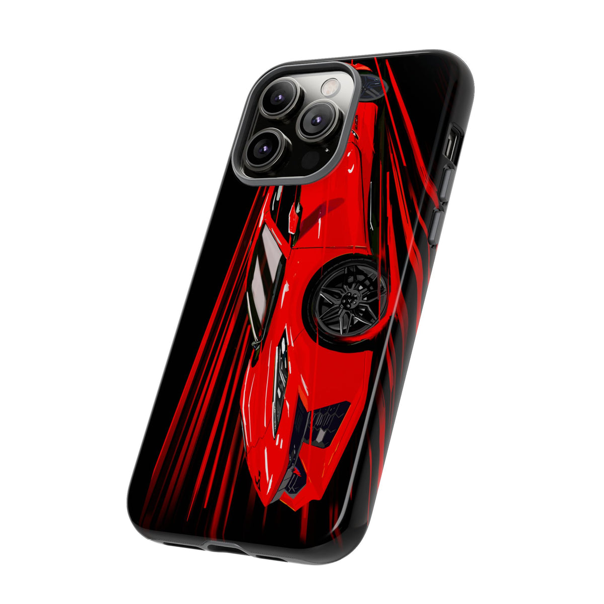 Red C8 corvette Z06 Case iPhone 18 17 16 15 14 13 12 11 Pro Samsung Galaxy Pixel