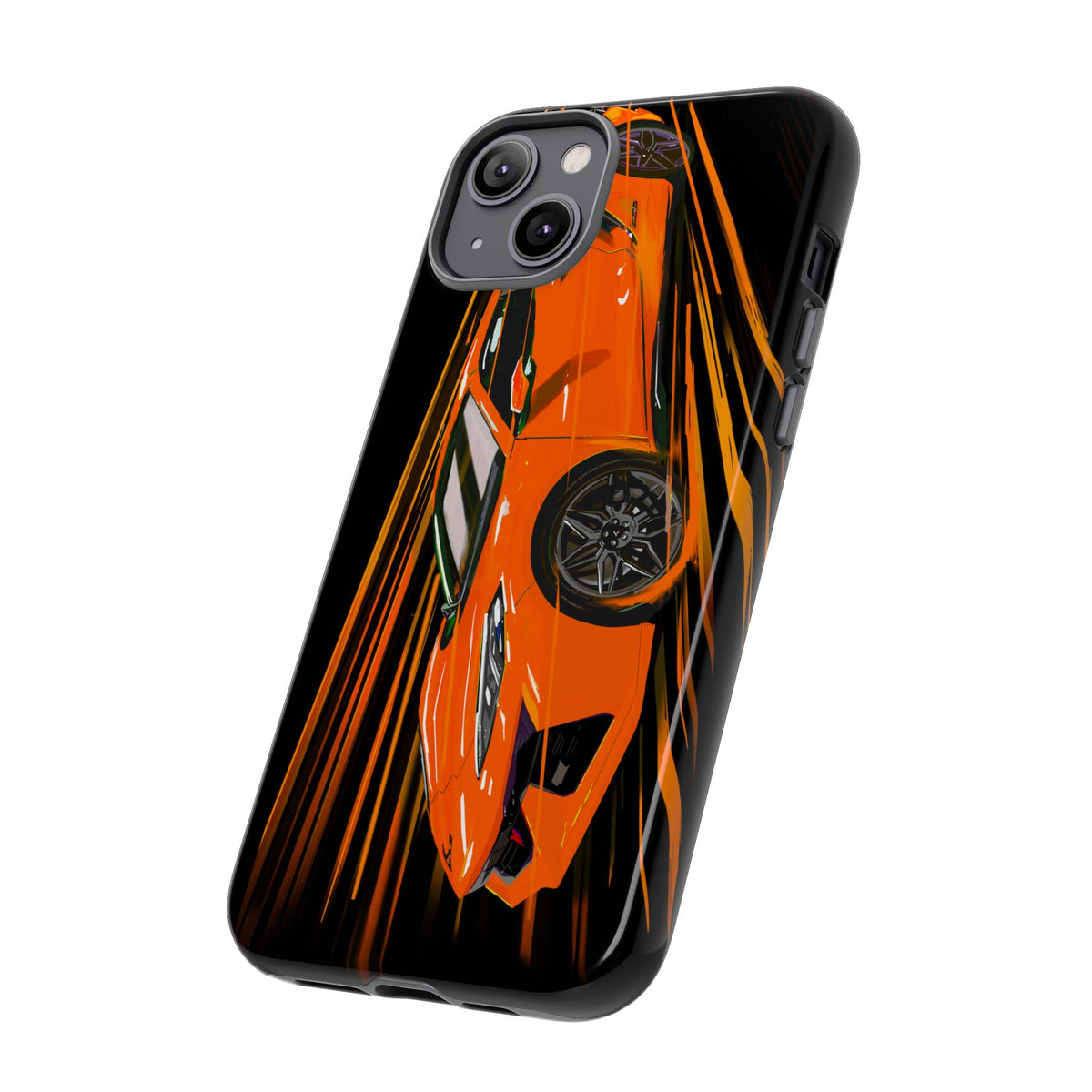 Orange C8 corvette Z06 iPhone 18 17 16 15 14 13 12 Pro  Samsung Galaxy Pixel
