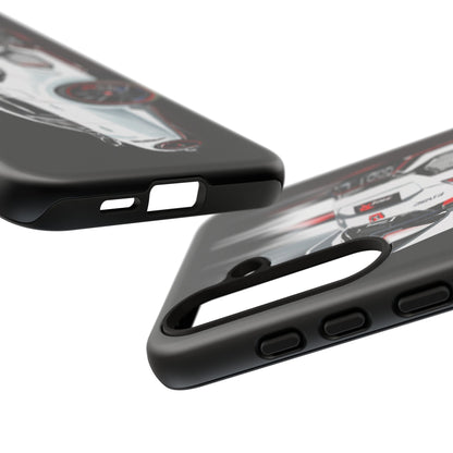 White Type-r civic Case iPhone 18 17 16 15 14 13 12 Pro Samsung Galaxy Pixel