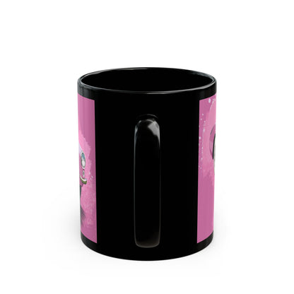 Pink 57 Corvette Black Coffee Tea Mug (11oz, 15oz)