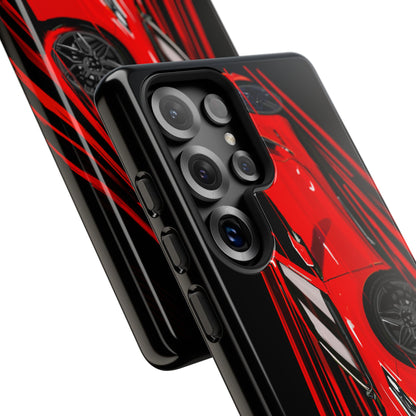 Red C8 corvette Z06 Case iPhone 18 17 16 15 14 13 12 11 Pro Samsung Galaxy Pixel