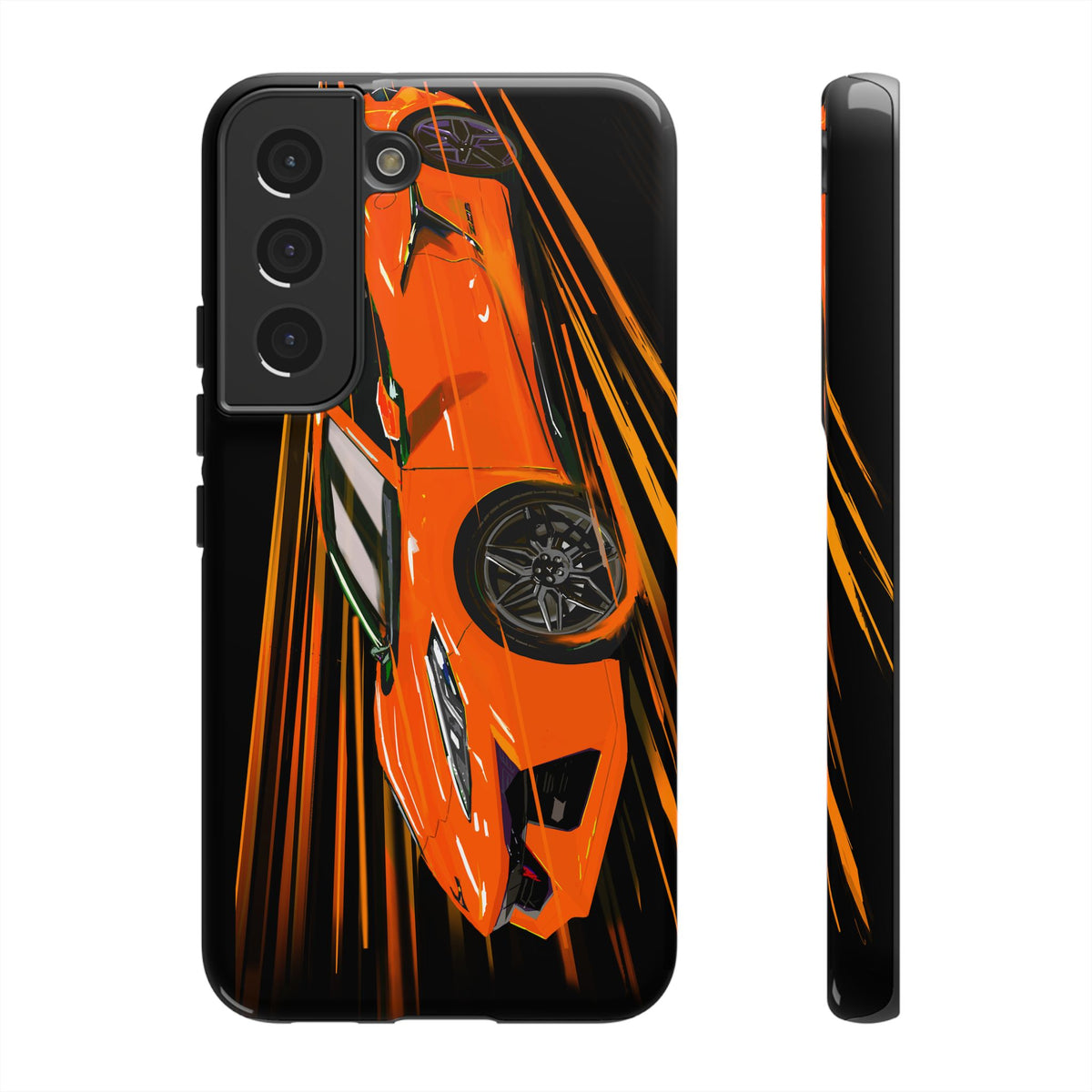 Orange C8 corvette Z06 iPhone 18 17 16 15 14 13 12 Pro  Samsung Galaxy Pixel