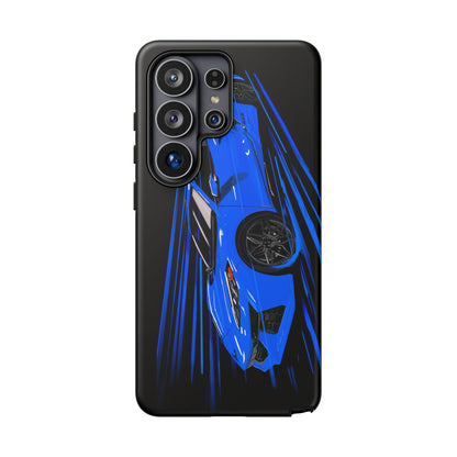 Blue Corvette C8 z06 Design for iPhone 18 17 16 15 14 13 Pro Max