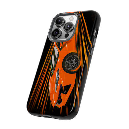 Orange C8 corvette Z06 iPhone 18 17 16 15 14 13 12 Pro  Samsung Galaxy Pixel