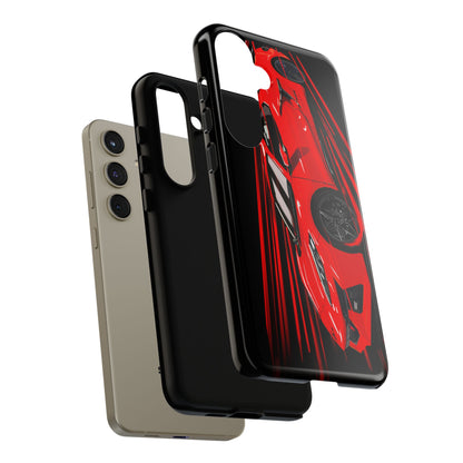 Red C8 corvette Z06 Case iPhone 18 17 16 15 14 13 12 11 Pro Samsung Galaxy Pixel