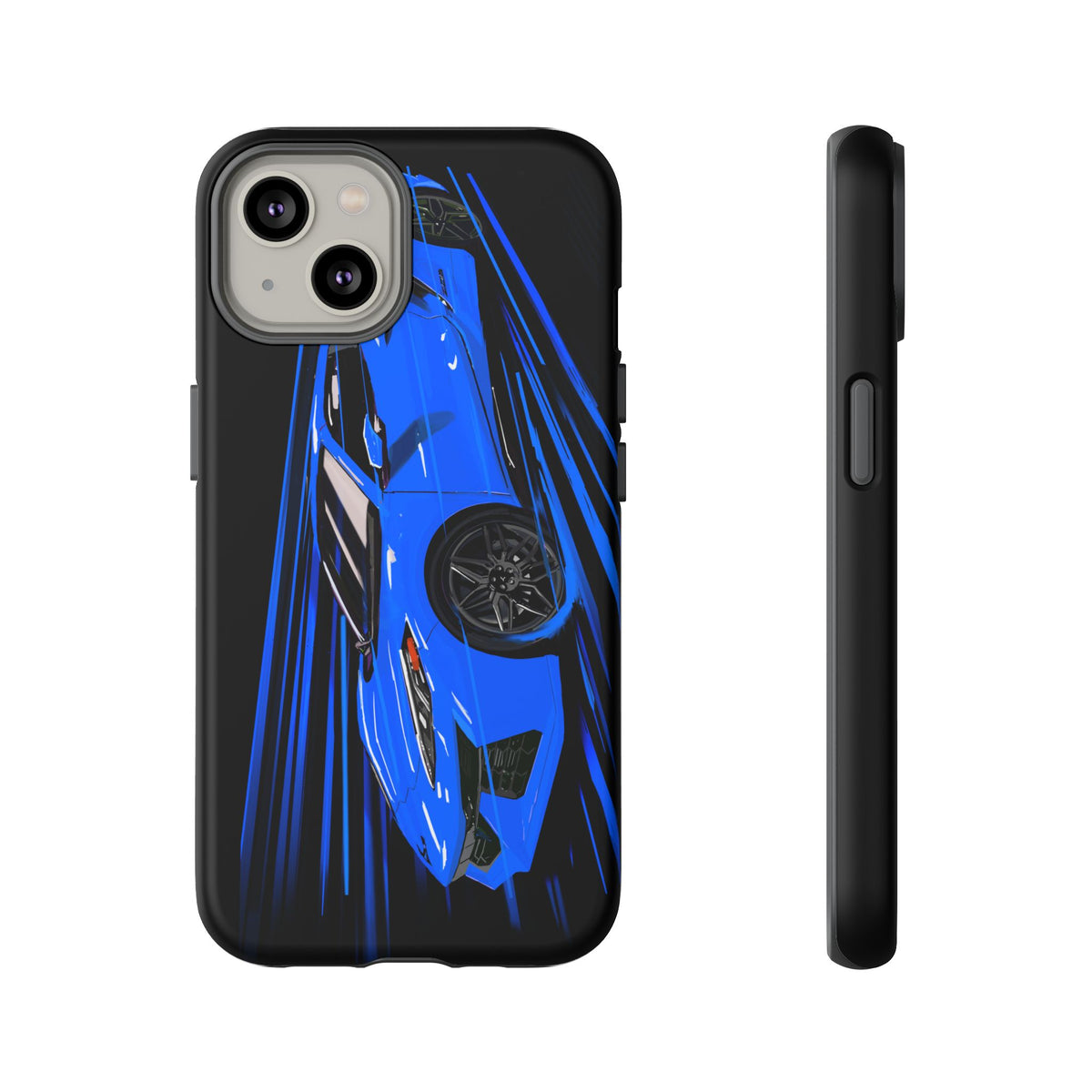 Blue Corvette C8 z06 Design for iPhone 18 17 16 15 14 13 Pro Max