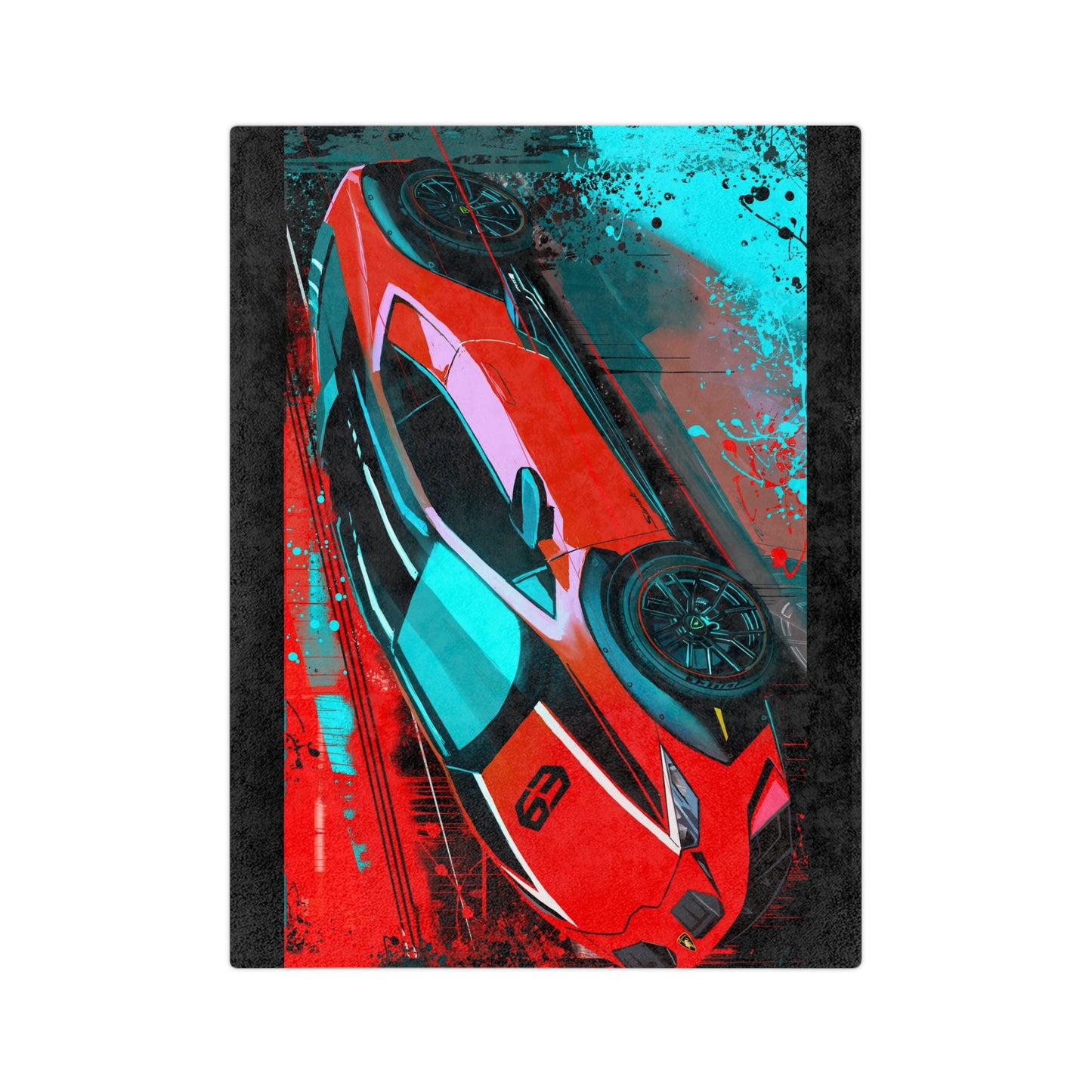 Lamborghini Sterrato blanket, Lamborghini blanket Velveteen Microfiber Blanket