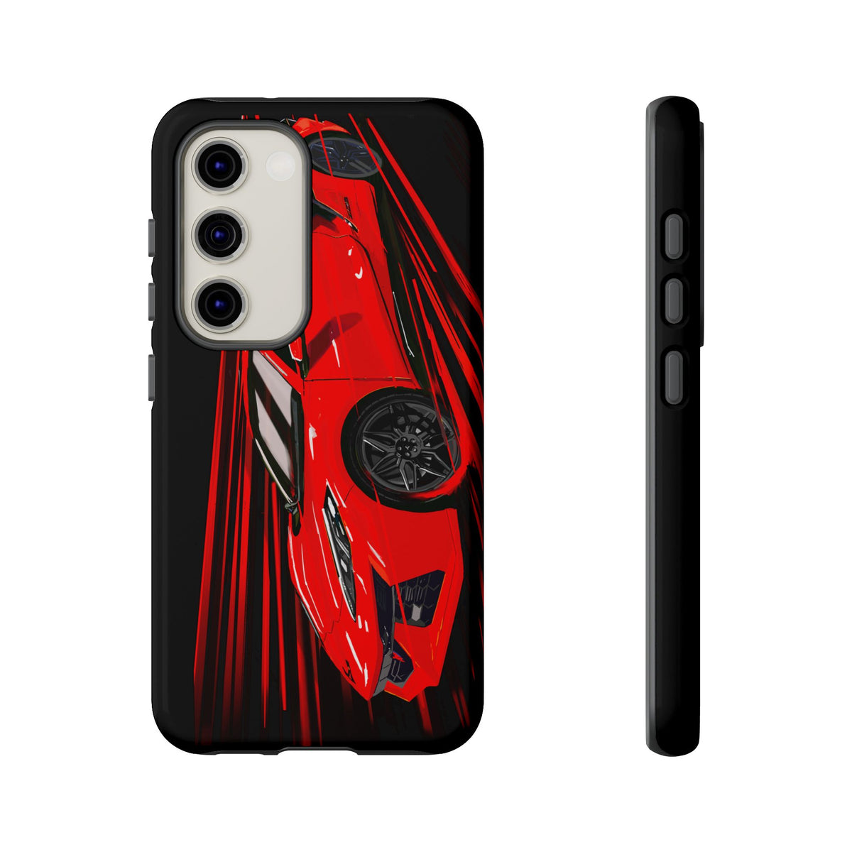 Red C8 corvette Z06 Case iPhone 18 17 16 15 14 13 12 11 Pro Samsung Galaxy Pixel