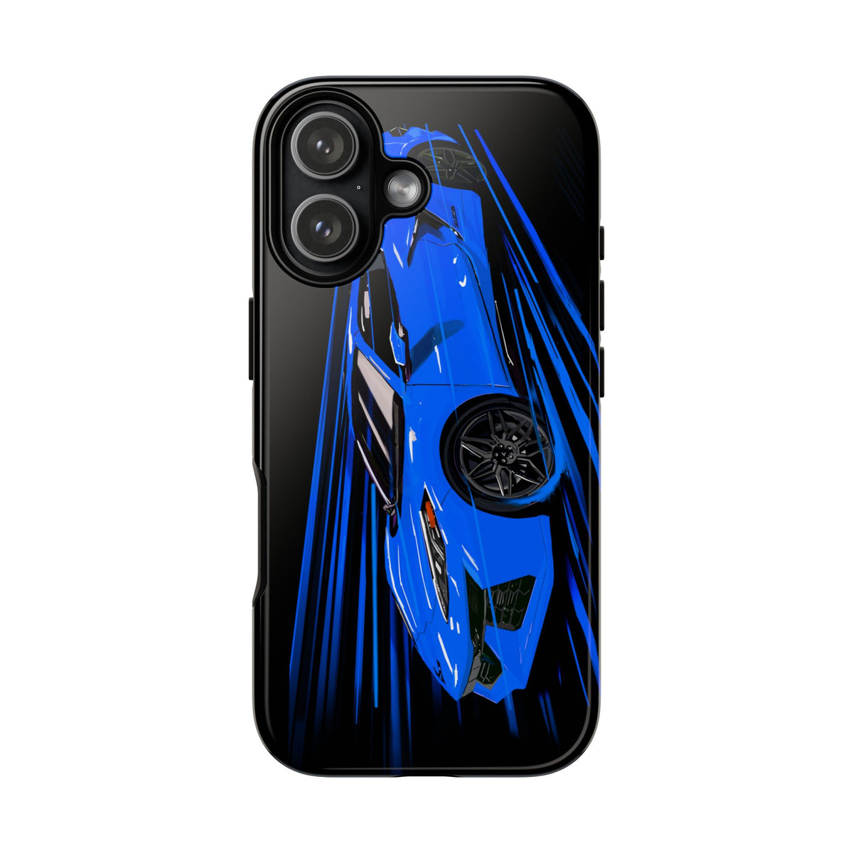 Blue Corvette C8 z06 Design for iPhone 18 17 16 15 14 13 Pro Max