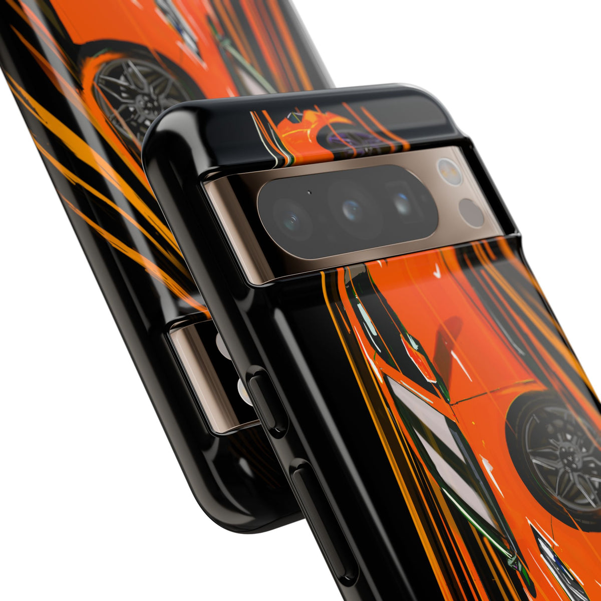 Orange C8 corvette Z06 iPhone 18 17 16 15 14 13 12 Pro  Samsung Galaxy Pixel