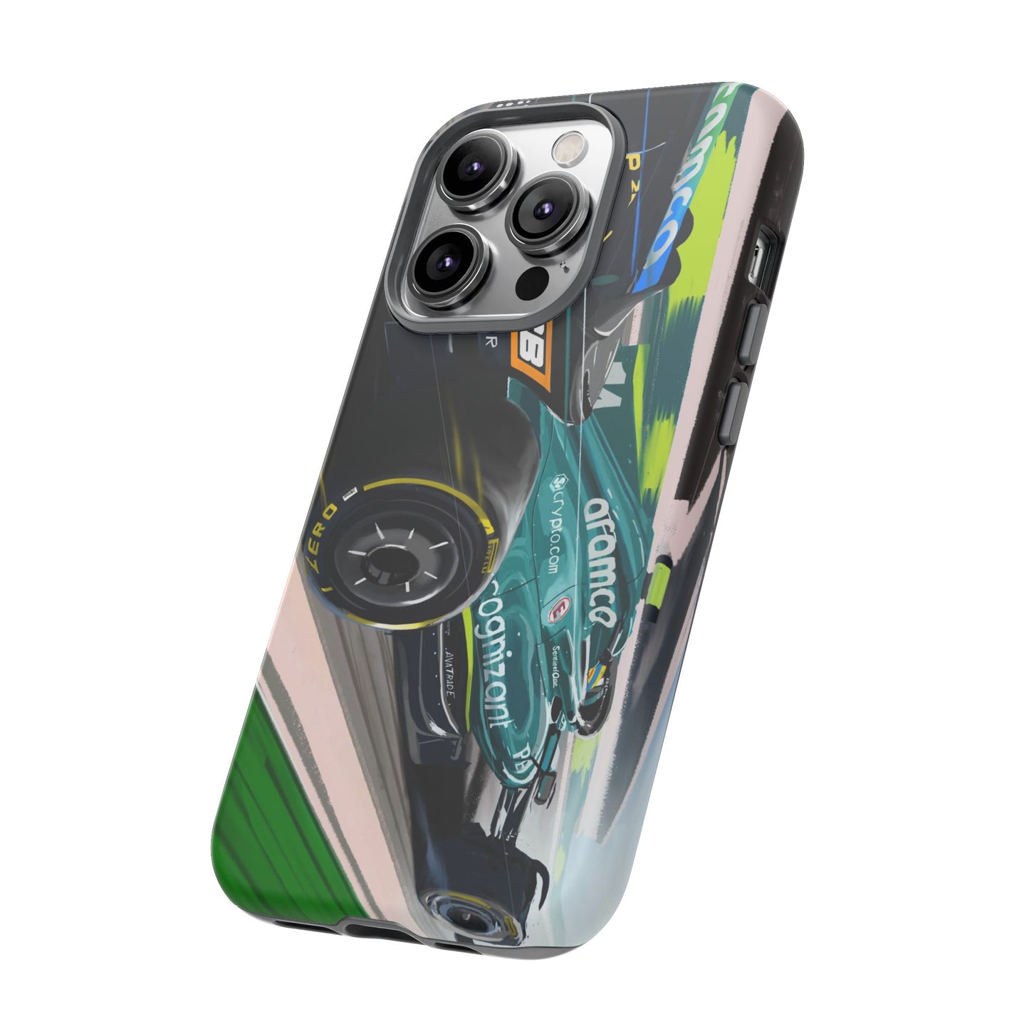 Fernando Alonso Aston Martin F1 Case iPhone 16 15 14 13 12 Samsung Galaxy Pixel
