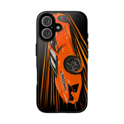 Orange C8 corvette Z06 iPhone 18 17 16 15 14 13 12 Pro  Samsung Galaxy Pixel