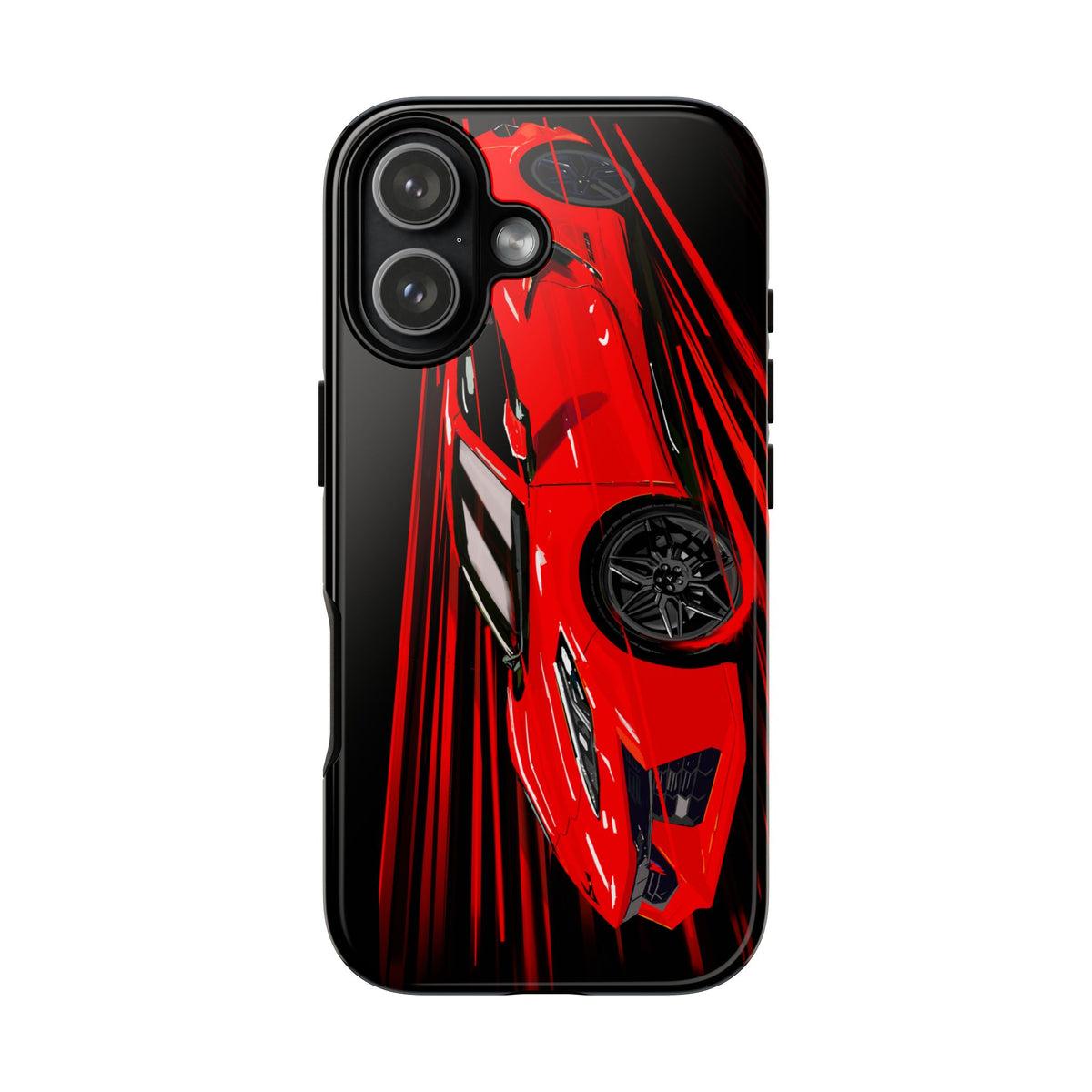 Red C8 corvette Z06 Case iPhone 18 17 16 15 14 13 12 11 Pro Samsung Galaxy Pixel
