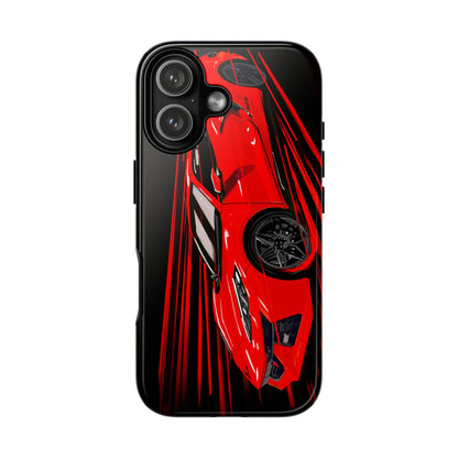 Red C8 corvette Z06 Case iPhone 18 17 16 15 14 13 12 11 Pro Samsung Galaxy Pixel