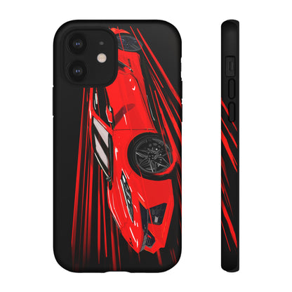 Red C8 corvette Z06 Case iPhone 18 17 16 15 14 13 12 11 Pro Samsung Galaxy Pixel