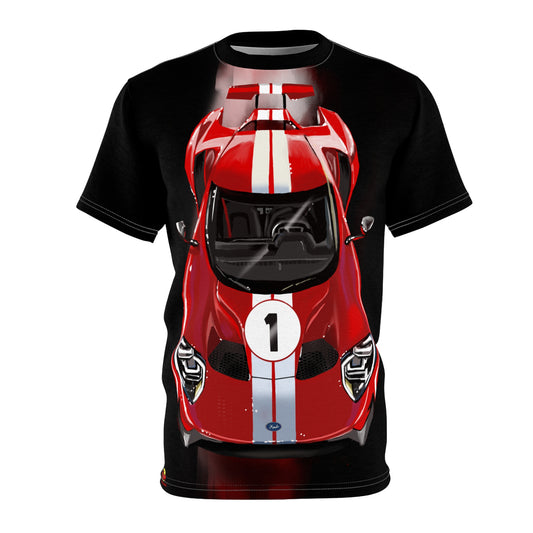 Red Ford Gt Heritage American supercar Unisex Cut & Sew tshirt (AOP)