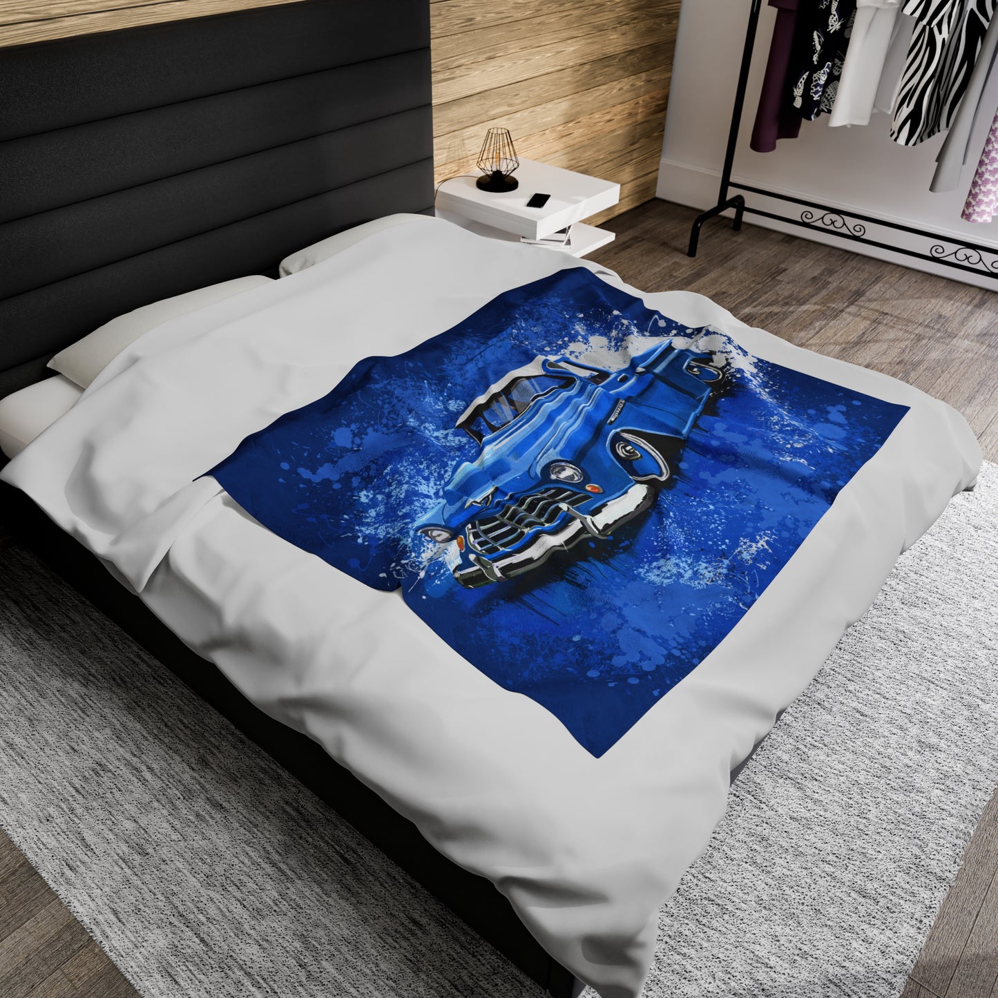 55 Chevy 3100 pickup classic Microfiber Blanket