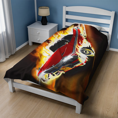 Christine 1958 Plymouth Fury Classic antique Velveteen Plush Blanket
