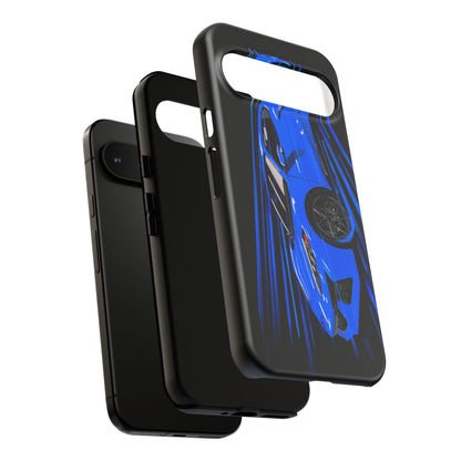 Blue Corvette C8 z06 Design for iPhone 18 17 16 15 14 13 Pro Max