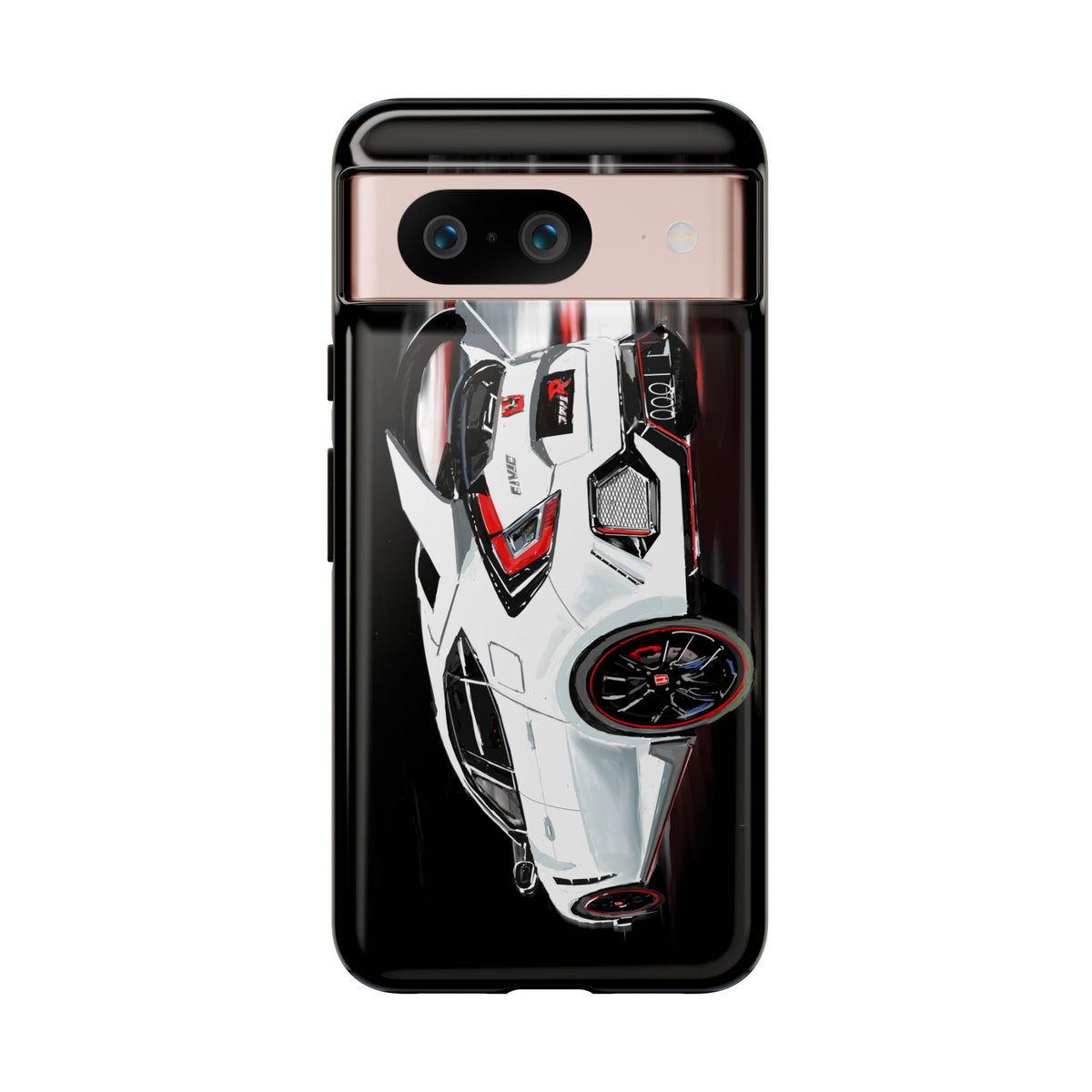 White Type-r civic Case iPhone 18 17 16 15 14 13 12 Pro Samsung Galaxy Pixel