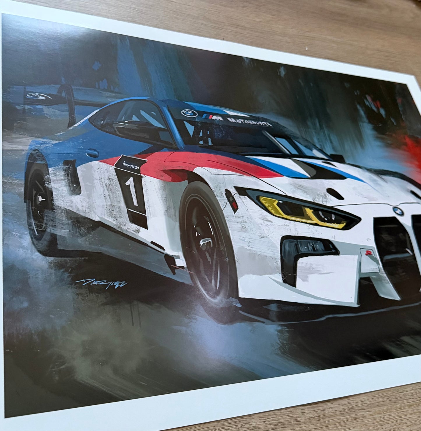 BMW m6 race car Giclee print