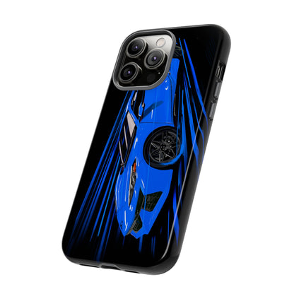 Blue Corvette C8 z06 Design for iPhone 18 17 16 15 14 13 Pro Max