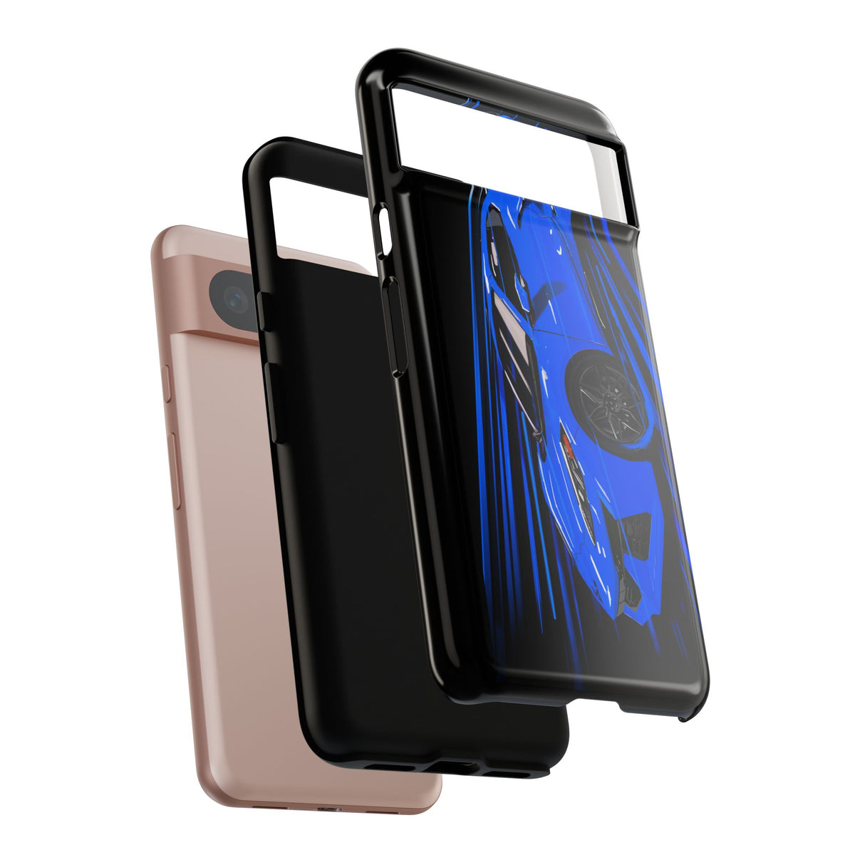 Blue Corvette C8 z06 Design for iPhone 18 17 16 15 14 13 Pro Max