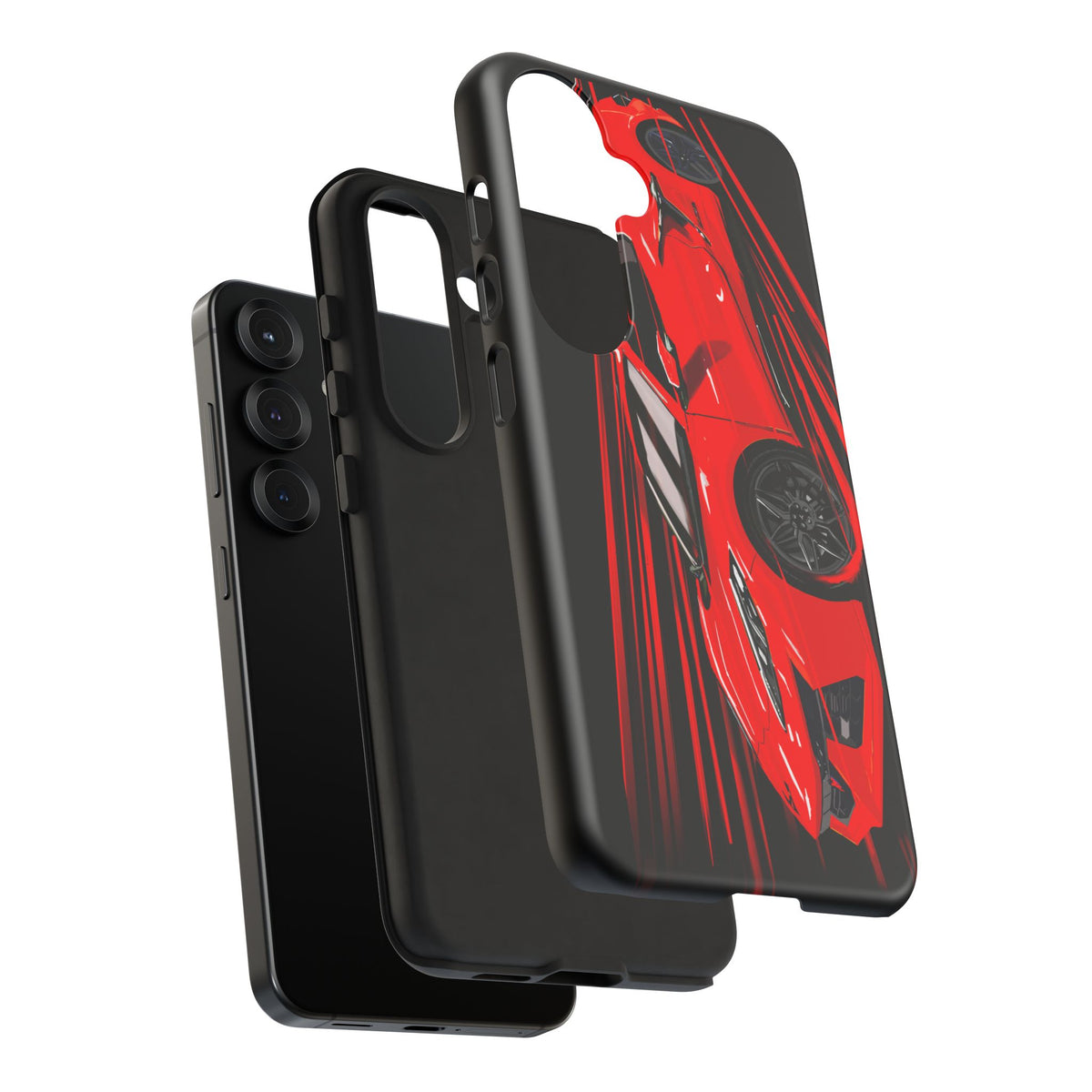 Red C8 corvette Z06 Case iPhone 18 17 16 15 14 13 12 11 Pro Samsung Galaxy Pixel