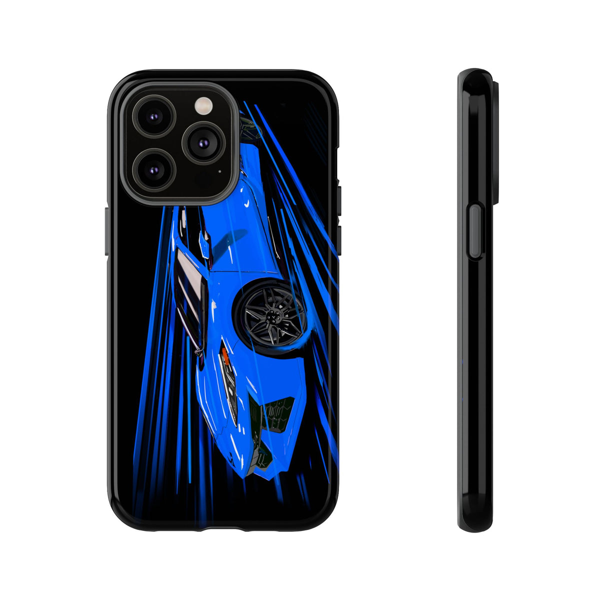 Blue Corvette C8 z06 Design for iPhone 18 17 16 15 14 13 Pro Max