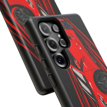 Red C8 corvette Z06 Case iPhone 18 17 16 15 14 13 12 11 Pro Samsung Galaxy Pixel